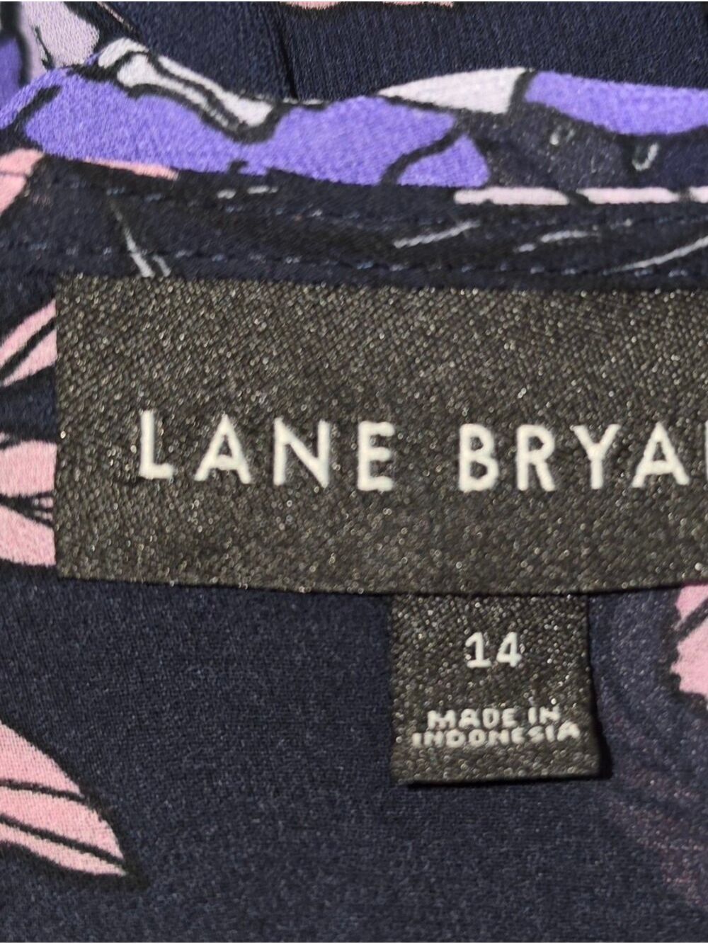 Lane Bryant Black Floral Blouse Size 14 - Picture 5 of 9